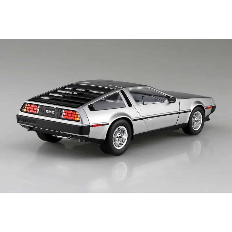 Aoshima-06435 Static ประกอบรถ 1/24 Back to the Future Time Machine Delorian DMC-12 รถชุด