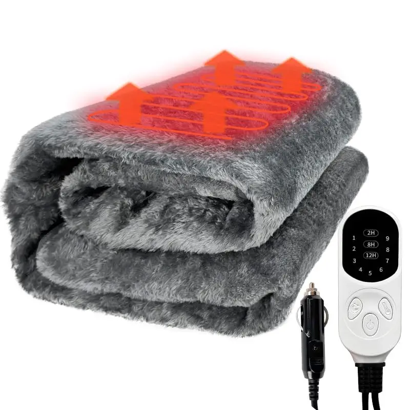Car Electric Blanket 12V 9 Level Electric Plate Knee Pad Office Cover Leg RV Cigarette Lighter DC Camping Heat Mat