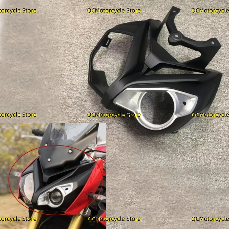 

Black Motorcycle Headlamp Cover Front Upper Fairing Headlight Cowl Nose Fit for BMW S1000R S 1000R 2014 2015 2016 2017 2018 2019