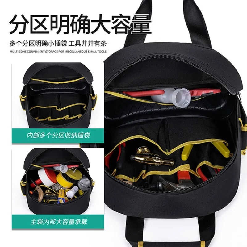 Thickened Tool Backpack Multifunctional Oxford Cloth Durable Portable Electrician Repair Backpack