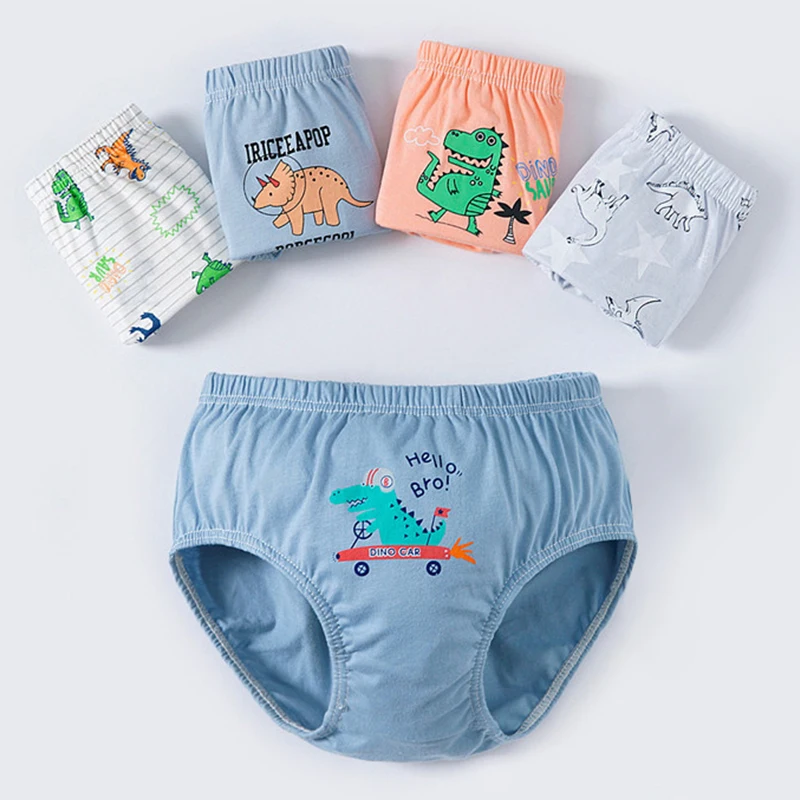 LJMOFA 5Pcs Children Boys Boxer Briefs Cotton Kids Underwear Boy Panties Boys Underpants 2-14 Years Boxershorts Breathable B328