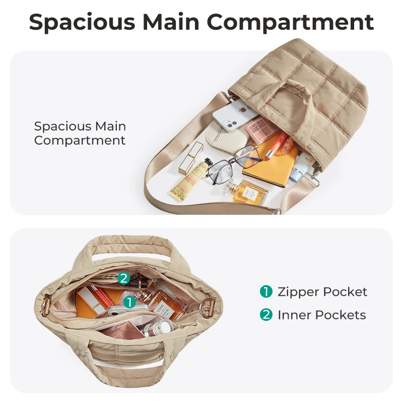 BAGSMART Duffel Bag For Women Travel Crossbody Tote Bag Multi-Function Sport Gym Bag Waterproof Casual Overnight Shoulder Bag view 2