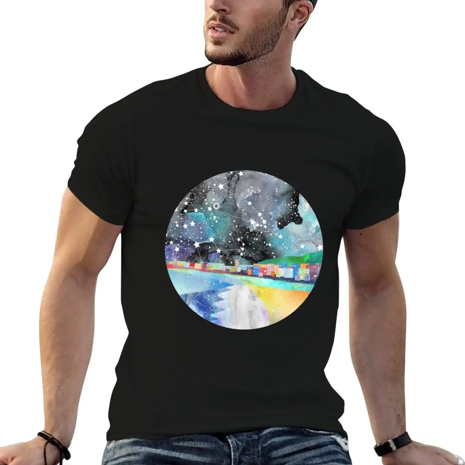 Taurus Constellation Coastal Print T-Shirt graphic t shirts for man t shirt custom print man t shirts graphic T-shirt