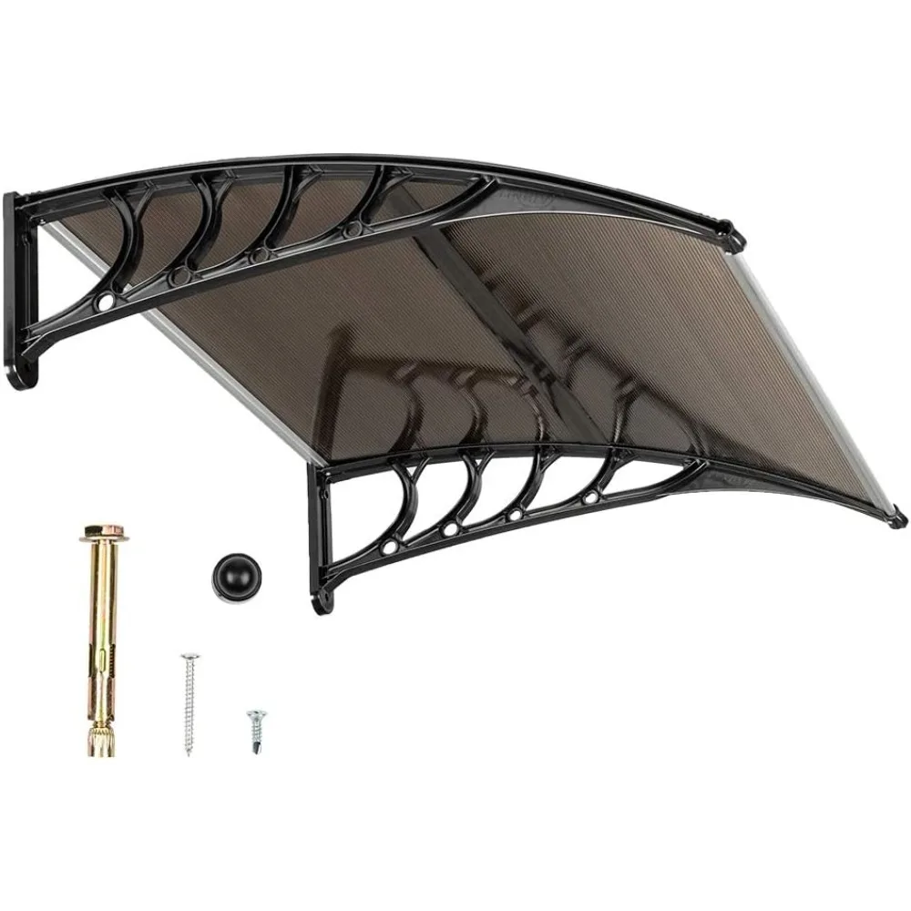 

Window Awnings for Doors Canopy 40''x40'', Polycarbonate Cover Front Door Outdoor Patio Awning Canopy UV Rain Snow