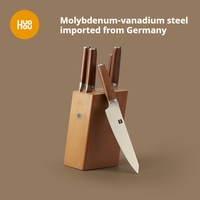 HuoHou German-Style 6-Piece Chef Knife Set - Forged Molybdenum Vanadium Steel, Razor Sharp & Dishwasher Safe - Chef's Knife, San