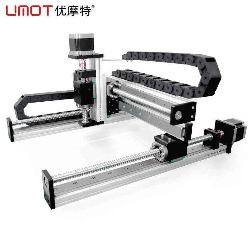 UMOT Stroke 50-1000mm Ball Screw Linear Motion Module Linear Actuator Gantry Robot Xyz System Xy Stage 3-Axis Cnc Linear Guide