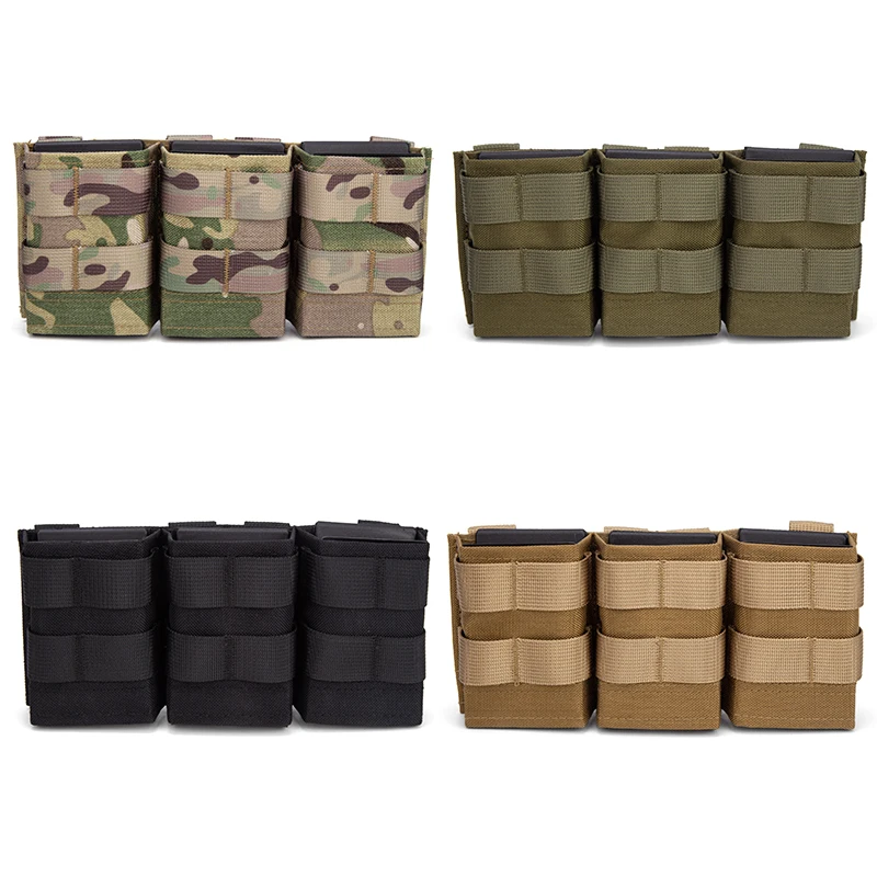 

Сумка для журналов Triple Medium 5,56, сумка для журналов с тактическим жилетом, сумка для журналов M4 KYWI MAG, тактическое охотничье оборудование для страйкбола