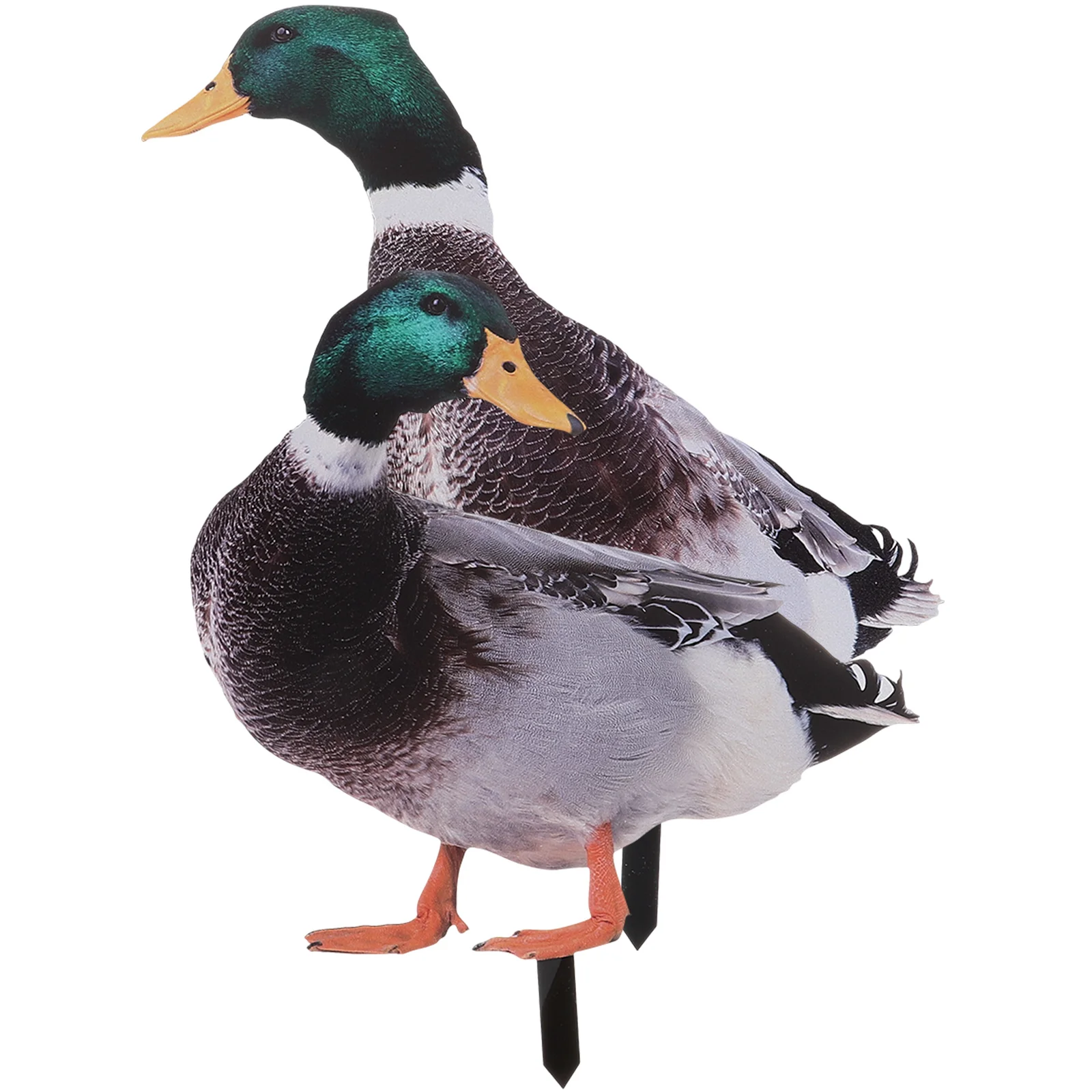 

2 Pcs Decoration Clear Holiday Statues Garden Lawn Ornament Yard Decorative Duck Ornament Sculpture Duck Statue Model