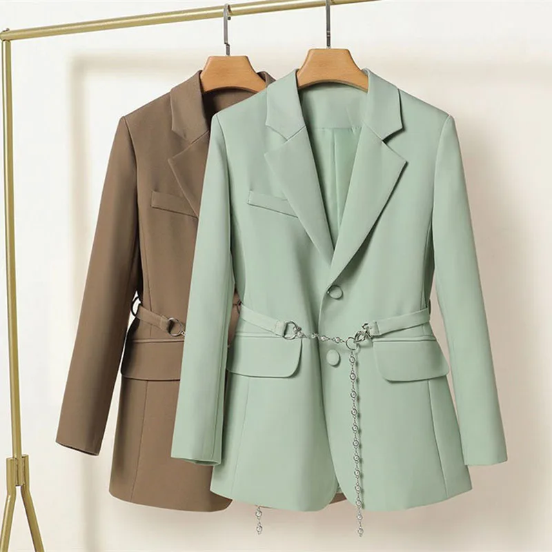 Women Blazer Coat Fashion Spring Autumn Slim Casual All-match Women Blazers Jackets Work Office Lady Suit Outerwear Top 2023