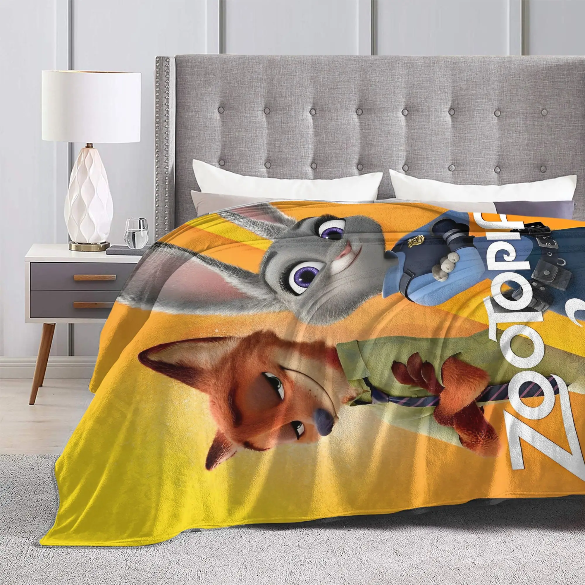 

Zootopia Blanket Fleece Awesome Breathable Throw Blanket for Chair Covering Sofa Winter