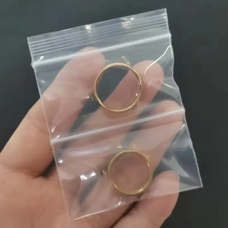 New 200Pcs Transparent Double Pocket Ziplock Bags Home Travel For Pearls Jewels Ring Packaging Decoration Accessory Storage
