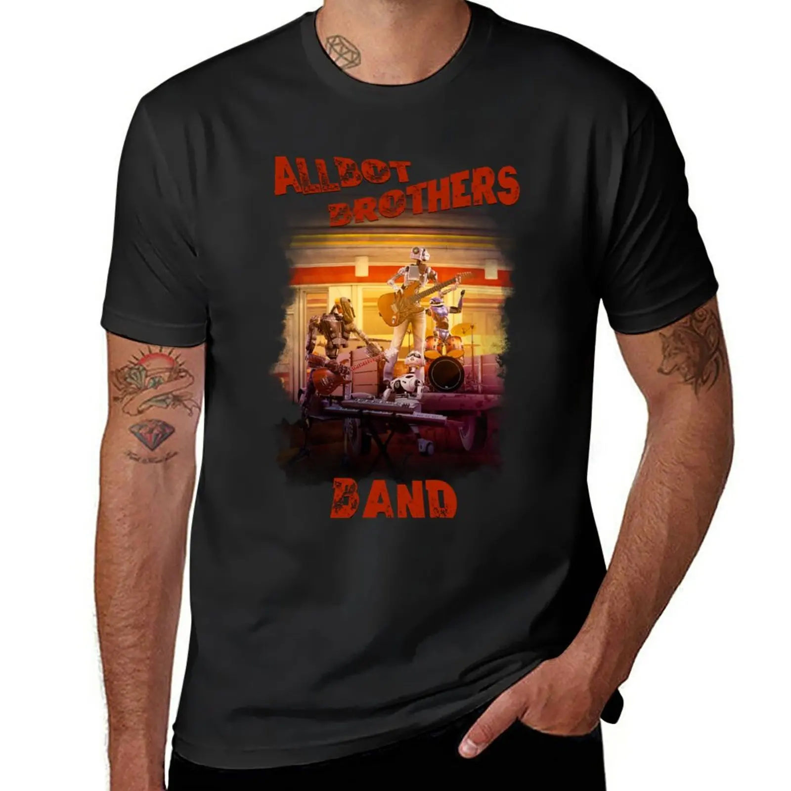 New Allbot Brothers Band Bob's Saucer Repair T-Shirt anime Short sleeve funny t shirts for men