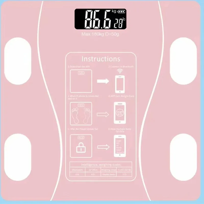

Smart Body Fat Scale, Wireless Digital Bathroom Weight Scale with Bluetooth App for Body Composition Analysis