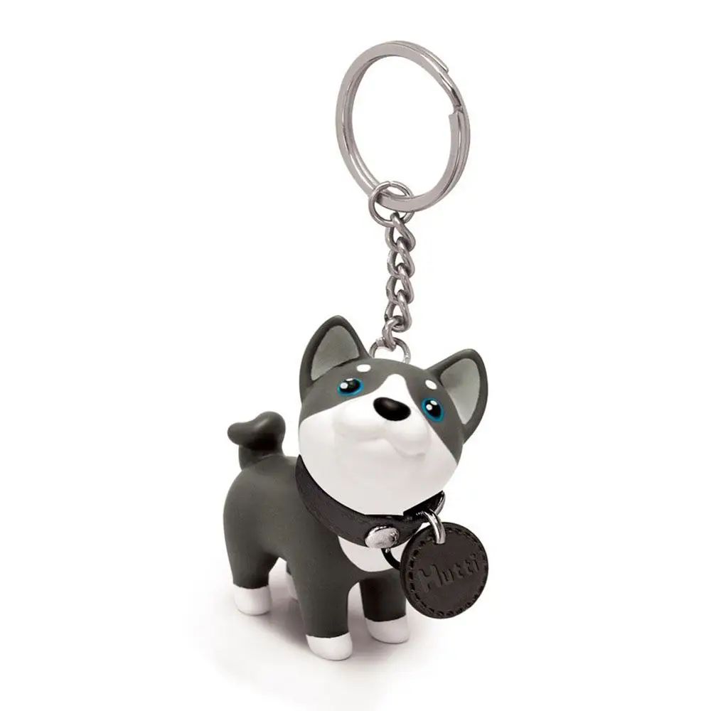Vinyl Anime Gift Terrier Holder PVC Bull Dog Keychain for Car Accessories Key Ring Hand-painted