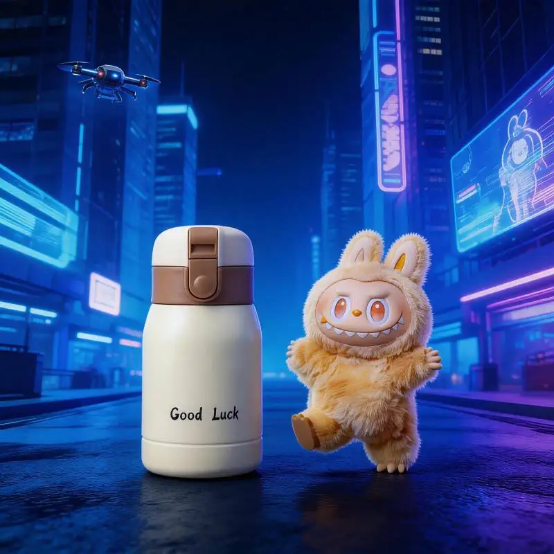 

POP MART THE MONSTERS Серия Forward High Energy: Термос-кружка LABUBU Coffee Time для горячих напитков