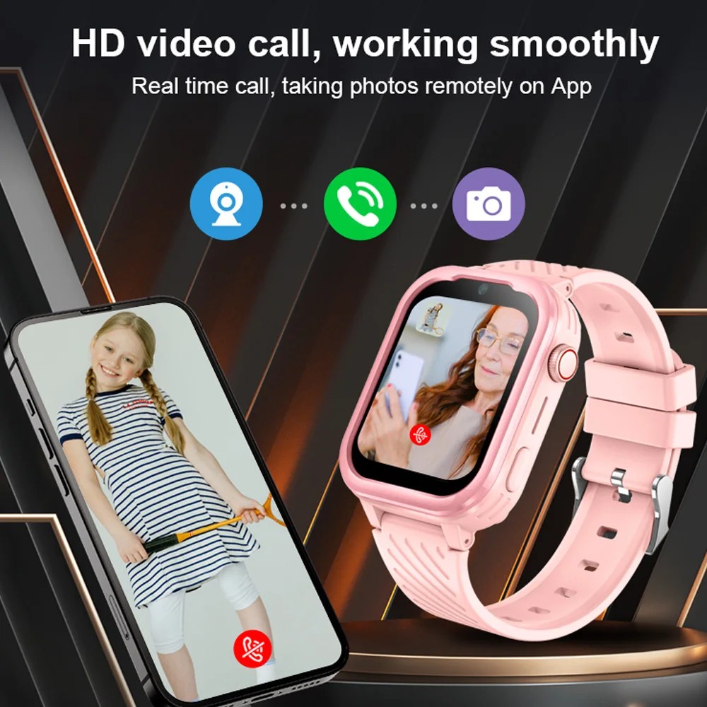 4G Smart Phone Watch ROM 8GB APP Store Video Call GPS Position Pedometer Sports Watch Boys Girls Tracker Teenage Student Gifts