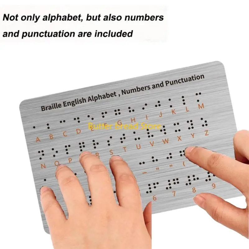 W89C Comprehensive Braille Education Board Featuring Raised Dots Alphabets Numbers Symbols Learning For Blind Kids