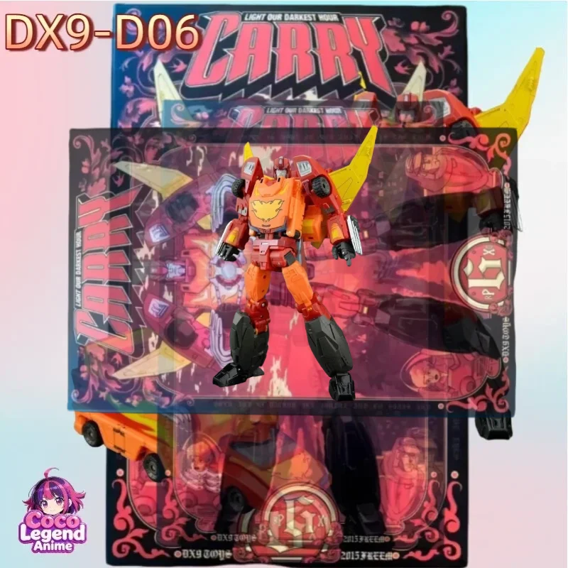 

In Stock Transformable Toy DX9-D06 Original Color Red Rodimus Prime Hot Rod D06 G1MP with Carriage Action Figure Toys Gifts