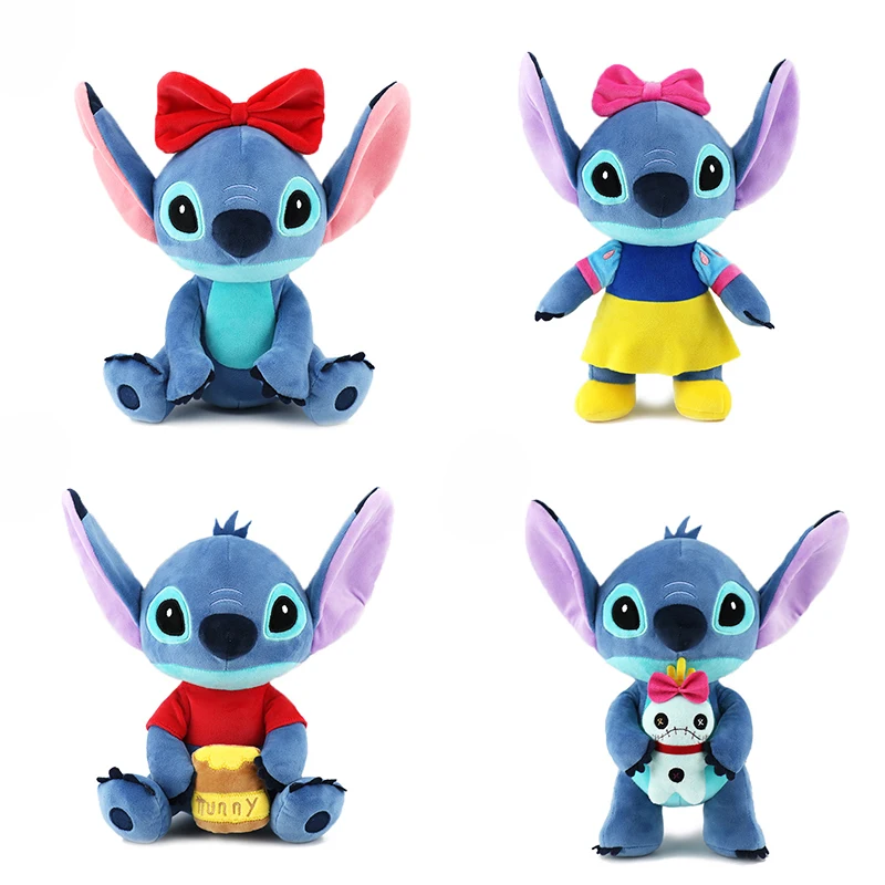 

Плюшевая игрушка Disney Stitch, мультяшная кукла-одевалка 25 см, домашний декор, детский день рождения, Рождество и новогодний подарок