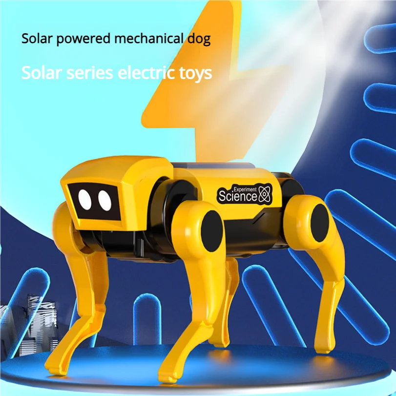 New Science and Education Solar Powered Dog Toy Steam DIY Experiment Puzzle Electric Remote Control Toy Gift