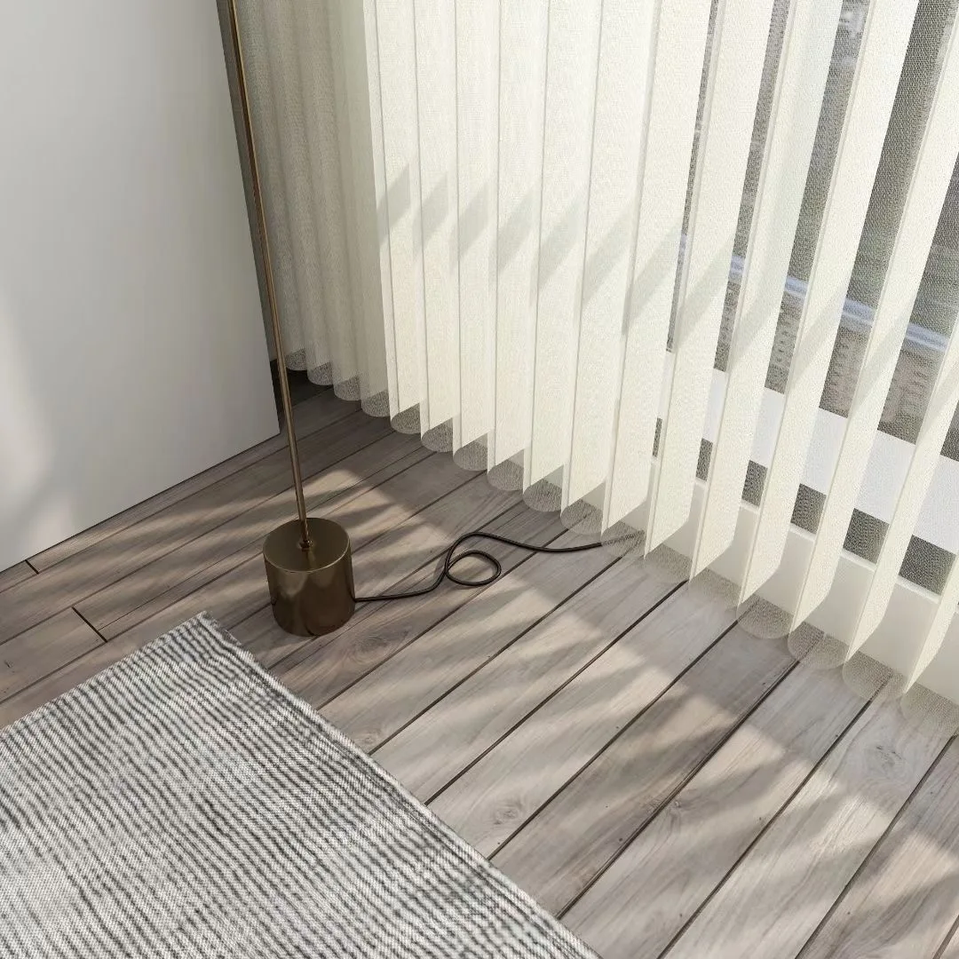 Motorized Remote Control Slats Sliding Curtain Pvc Electric Zebra Smart Vertical Sheer Blinds