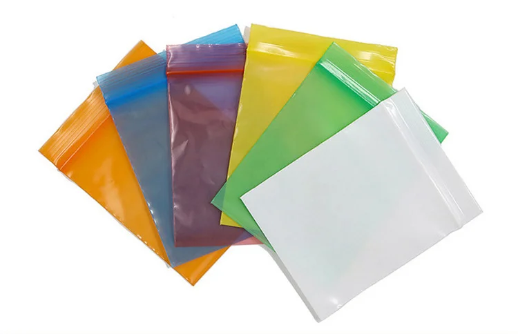 100PCS Thick Colorful PE Ziplock Packaging Bag Reclosable Spice Key Snack Jewelry Hardware Screw Photos Battery Storage Pouches