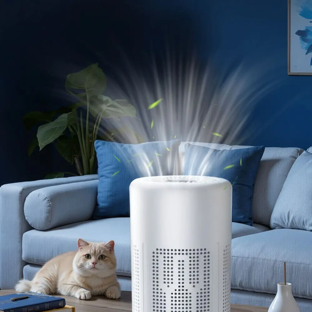 Mini Air Purifier For Nocclili Desktop Hepa Filtration System Office Bedroom Quiet Home Smoke Dust Odor Removal Fresh Air