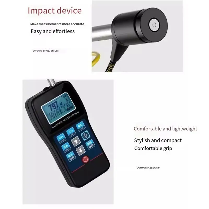 PHFU-Leeb Hardness Meter For Steel Measuring Tools Without Standard Block- HL HB HRA HRB HRC HV HS Rebound Meter Durometer