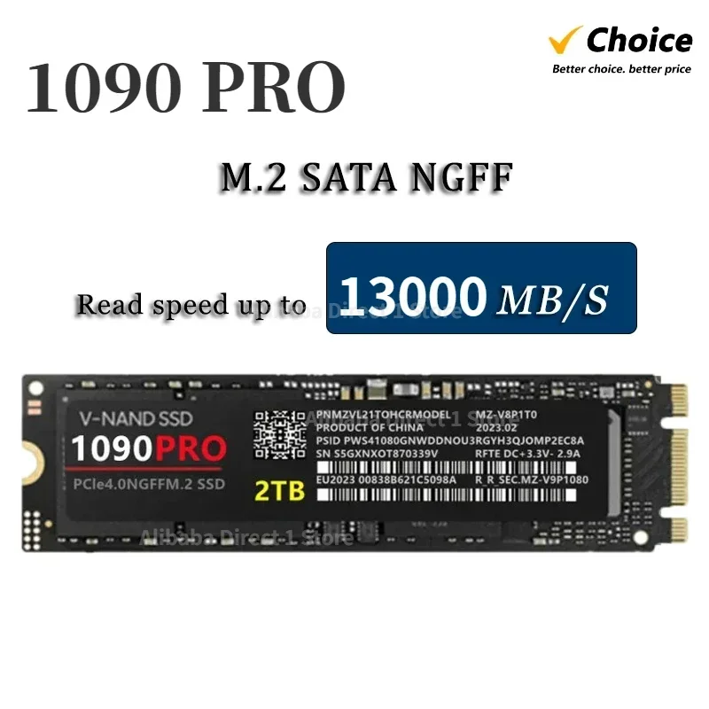 1090PRO NGFF 내장 솔리드 스테이트 드라이브, M.2 SATA3, 1TB, 512GB, HDD, 128GB, 256GB, 2TB, M2 SATAIII, PS5 데스크탑 노트북용 