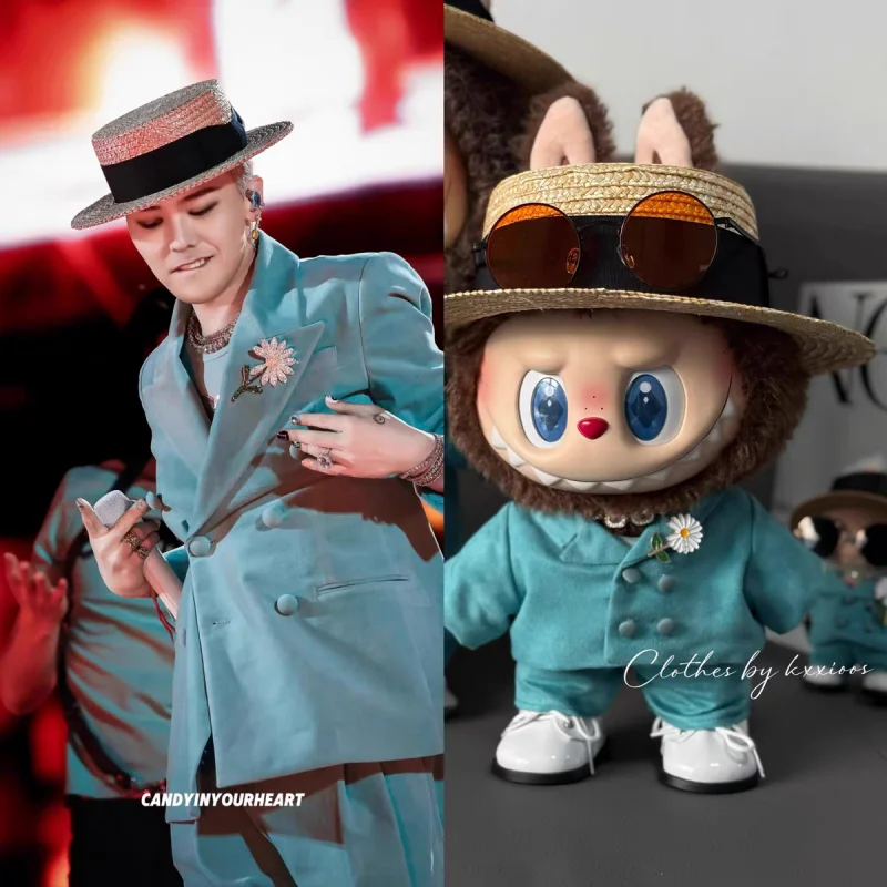 

GD's same style Labubu clothing vinyl blind box pendant, celebrity's same style mini suit can be replaced