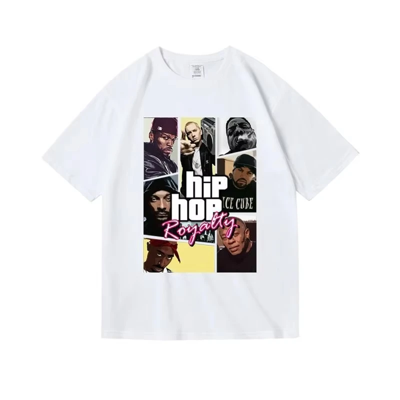 الساحل الغربي الهيب هوب الراب العصابات الموسيقى فضفاض القطن قصير نصف كم تي شيرت الصيف الرجال والنساء شارع العليا رداء علوي غير رسمي Y2k