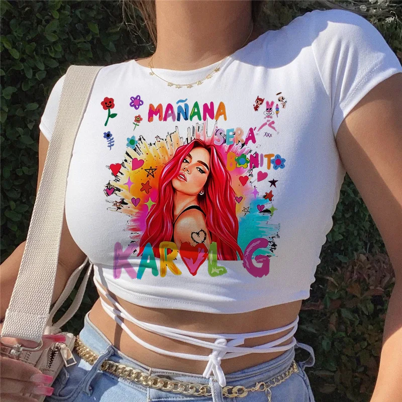 Manana Sera Bonito Bichota Karol G T Shirt Women Cotton Short Sleeve Print Woman Graphic T Shirts O Neck Tee Trendy Sexy Clothes