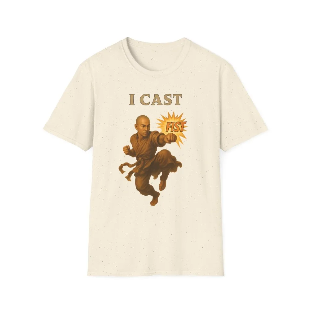 Funny Monk I Cast Fist D&D T-Shirt Dungeons and Dragons Fantasy Tee Graphic T Shirts Men Clothing T Shirts for Men