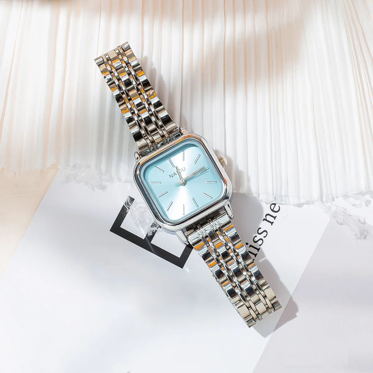 Fashion Square Steel Band women Watch