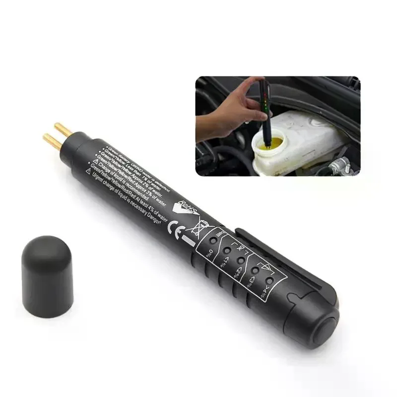 Universal Brake Fluid Tester Accurate Oil Quality Diagnostic Tools LED Indicator Liquid Testing Pen Automotive Brake Oil Tester