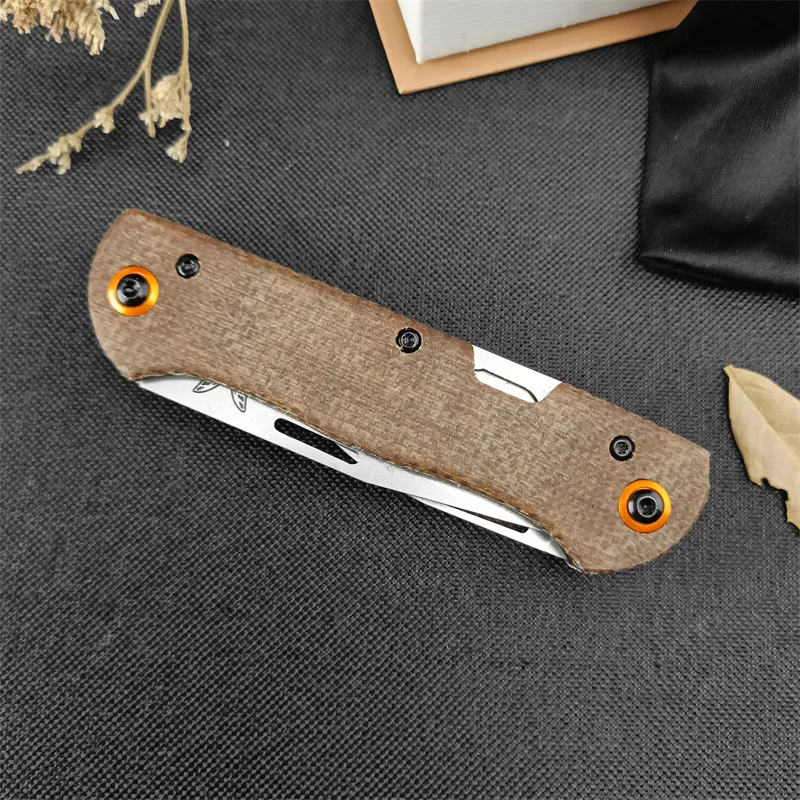 BM 371EDC Outdoor hiking portable survival rescue hunting multi-function double-bladed EDC folding knife men\'s gift