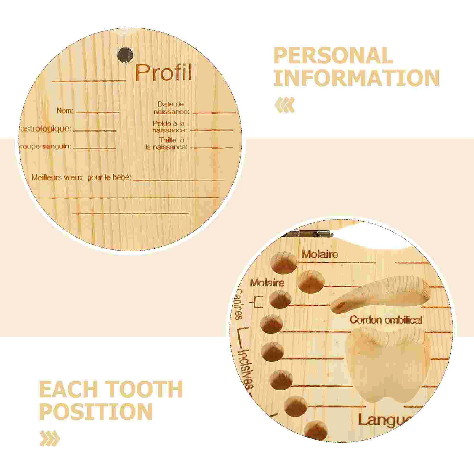 صندوق أسنان راتونسيتو للأطفال صندوق حفظ أسنان الطفل الفرنسي لحفظ الأسنان منظم تخزين تذكارية خشبية