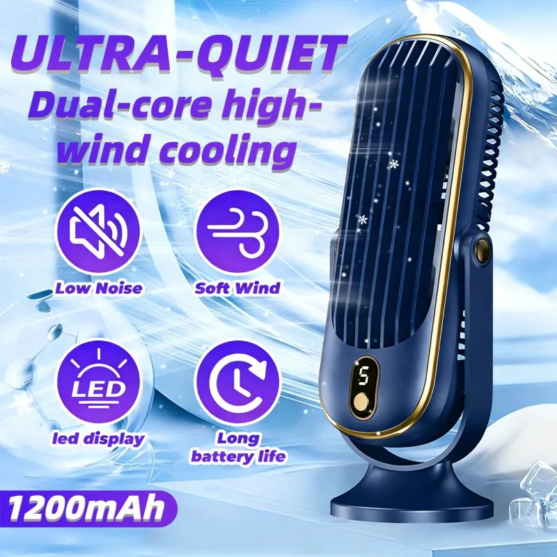 5 Speed Rotatable Portable Fan, Silent USB Recharge Desk Fan, Perfect for Office, Camping, RV Outdoor Travel