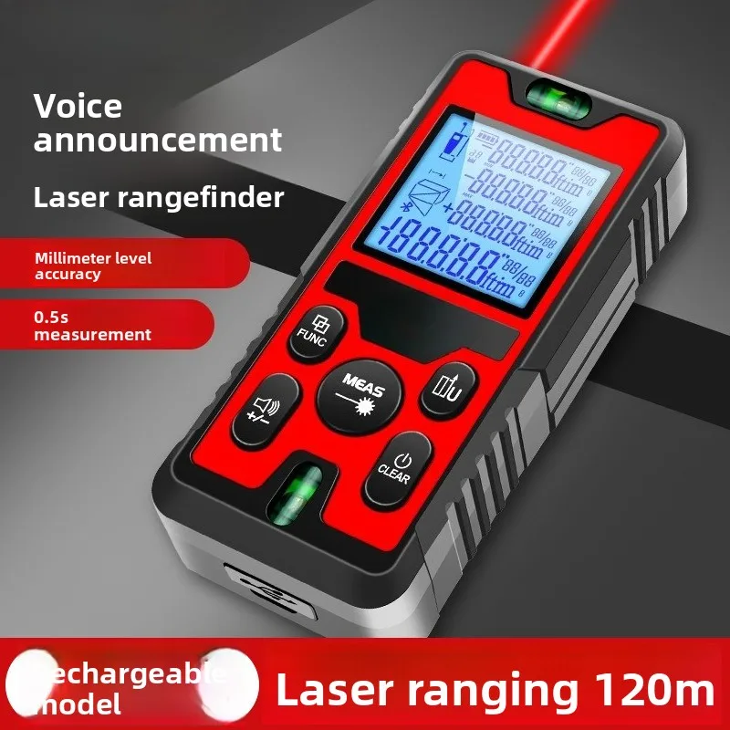 Handheld Infrared Electronic Ruler Indoor Measuring Room Level Ruler Charging Industrial Grade Laser Rangefinder