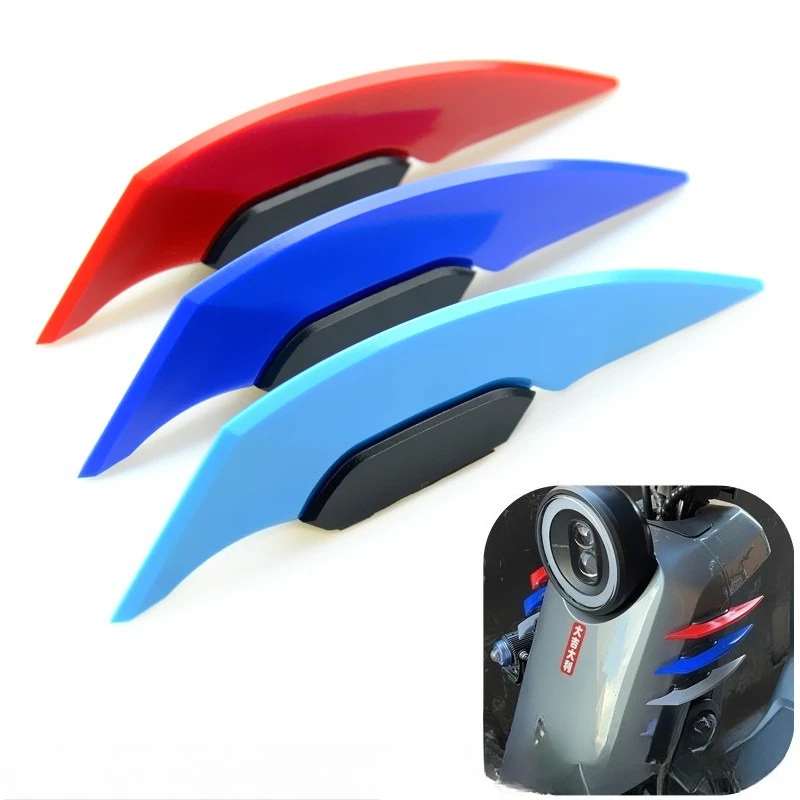 1Pair Motorcycle Front Fairing Winglets Side Spoilers Dynamic Wing Sticker Motorbike Decoration Winglet Sticker Moto Accessories