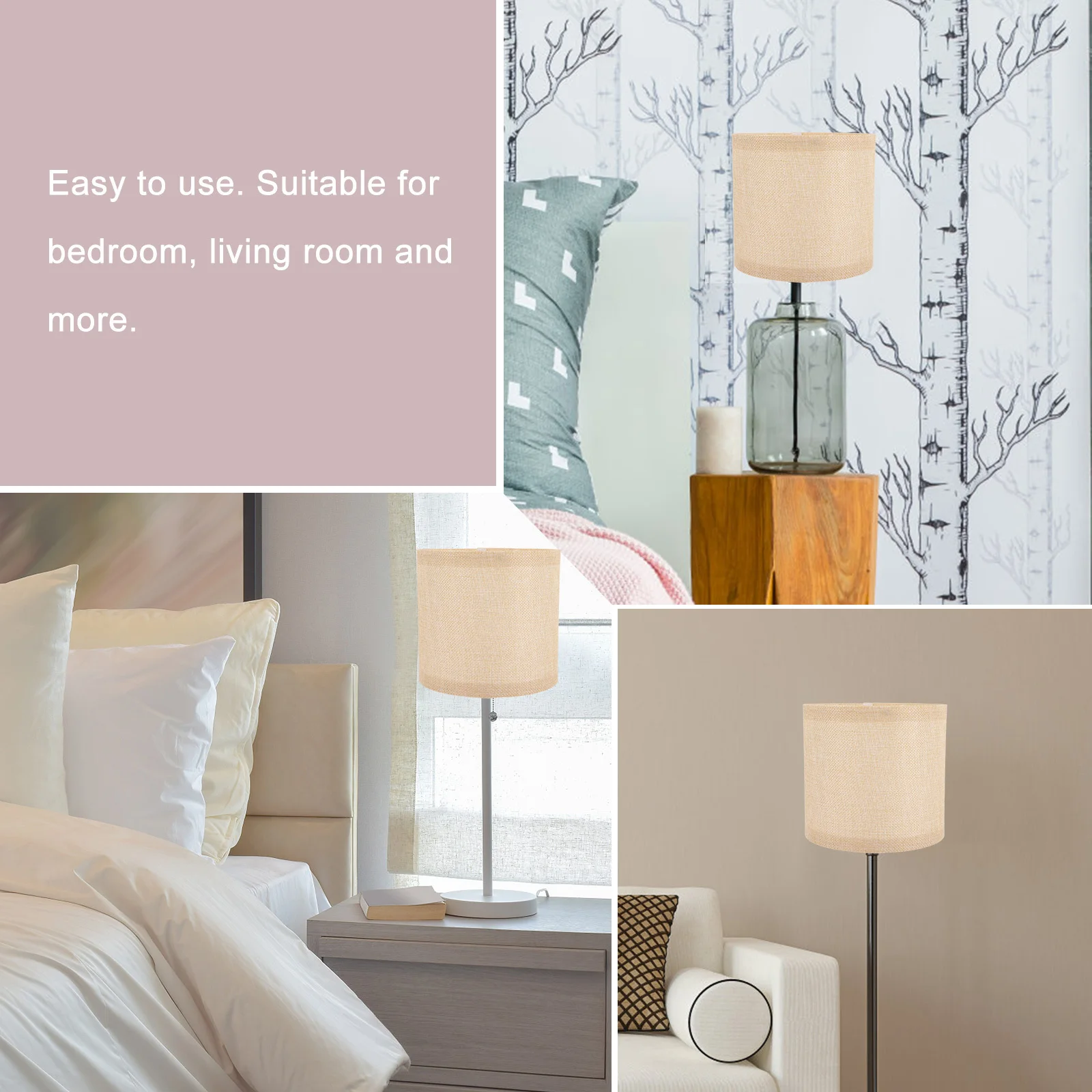 قطعة واحدة من غطاء المصباح القماشي الفاخر، غطاء حماية سهل التركيب لمصابيح الأرضية بجانب السرير، استبدال غطاء الضوء