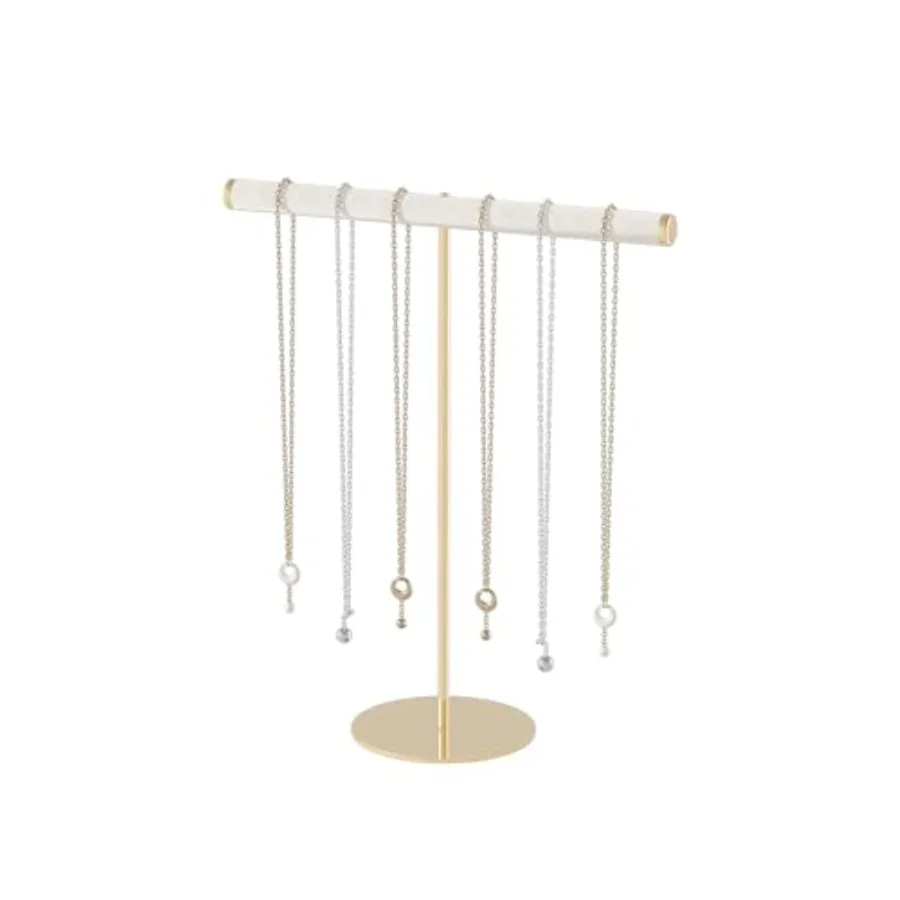 Velvet T Bar Necklace Holder Display Stand