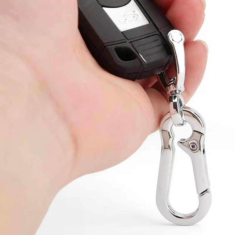 Fashion Car Keychain Strong Carabiner Shape Keyring High Quality Climbing Hook Zinc Alloy Unisex Gift Auto Interior Accessories