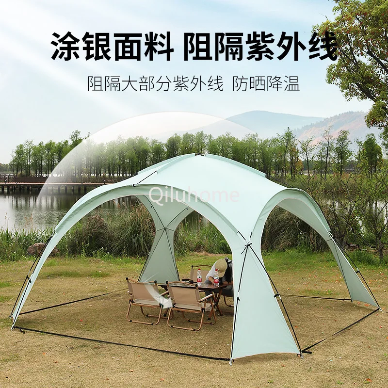

Tent Outdoor Dome Canopy Extra Large Thickened Sunshade Silver Pastebrushing Sun Protection Outdoor Camping