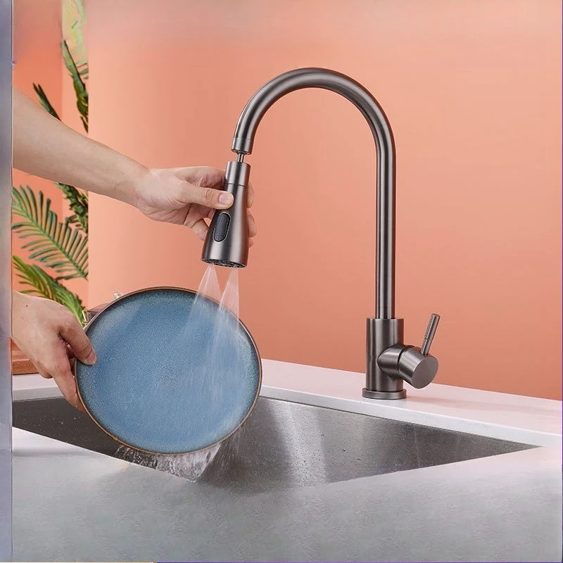 

Удлинитель насадки для горячей и холодной воды серого шара, раковина для овощей, насадка для душа с защитой от брызг, большой изогнутый смеситель для кухни