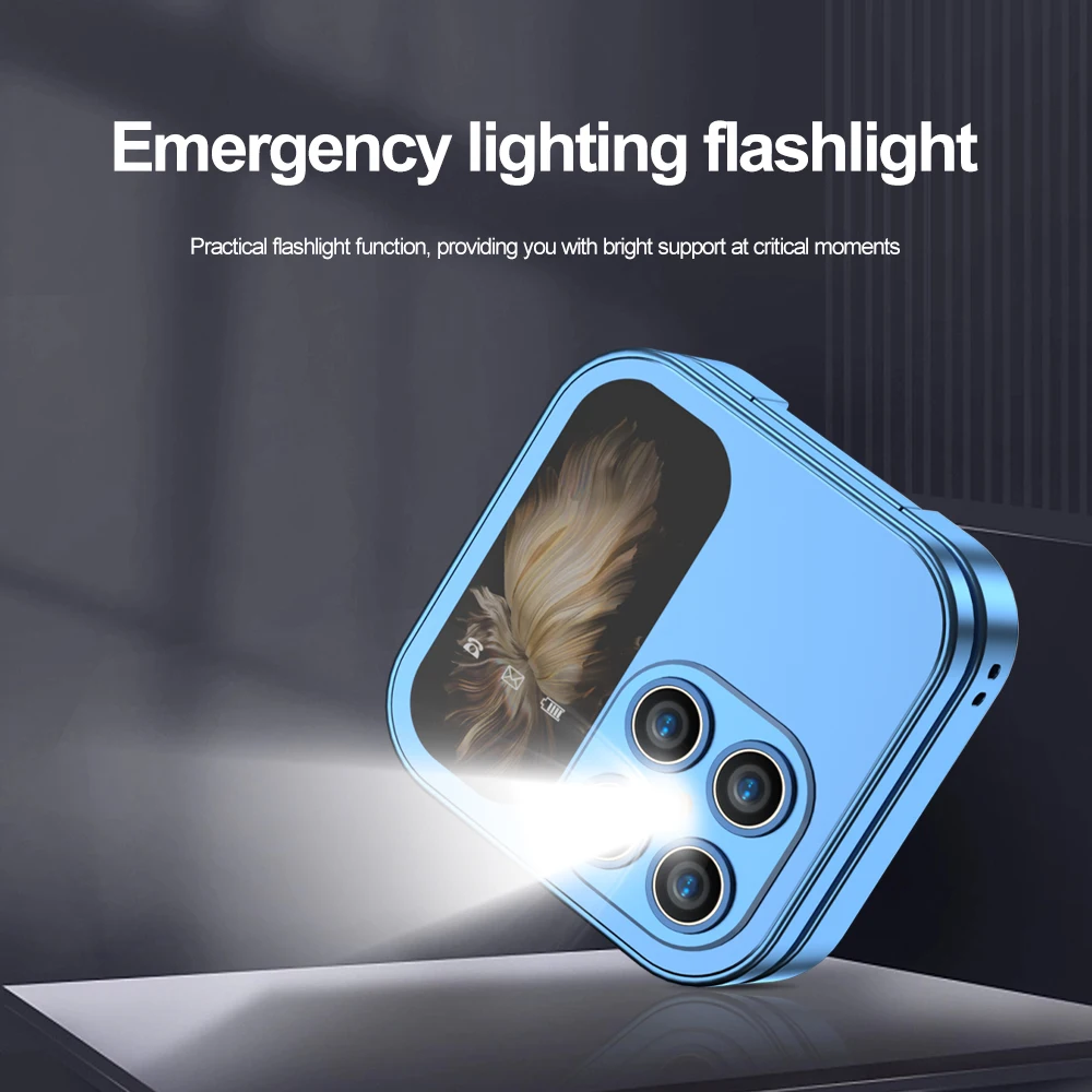 i17 Mini Foldable Mobile Phone Speed Dial 2G Dual SIM Card Pocket Phone Flashlight FM Radio Blacklist Magic Voice Flip Cellphone