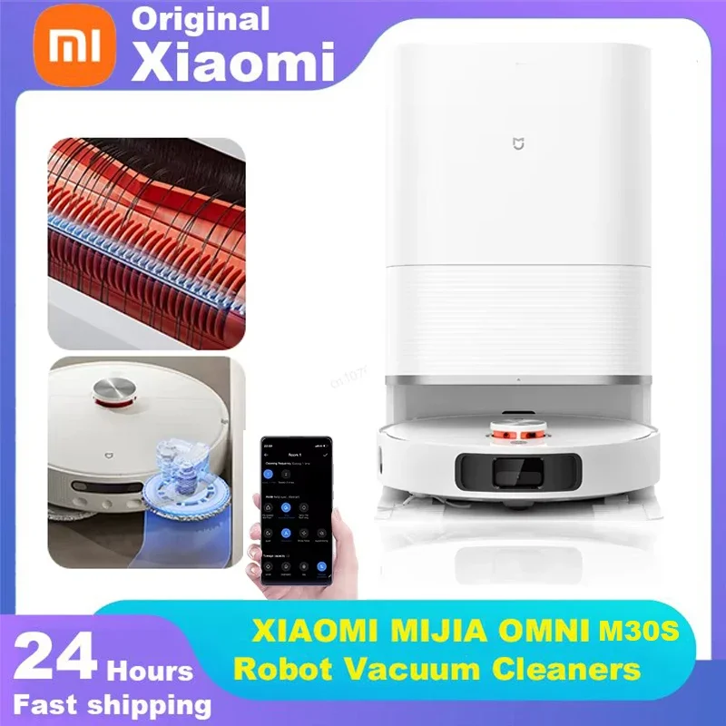 XIAOMI MIJIA OMNI Robot Mop Vacuum Cleaner M30S Empty Dust Home Dirt Disposal Machine 75 Days of Continuous Garbage Collection