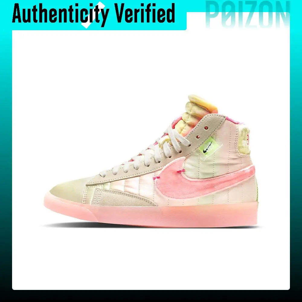 Nike Blazer Rebel 'Spring Festival' Mid top Skateboard Shoes Women's Pink Green DD8482-163
