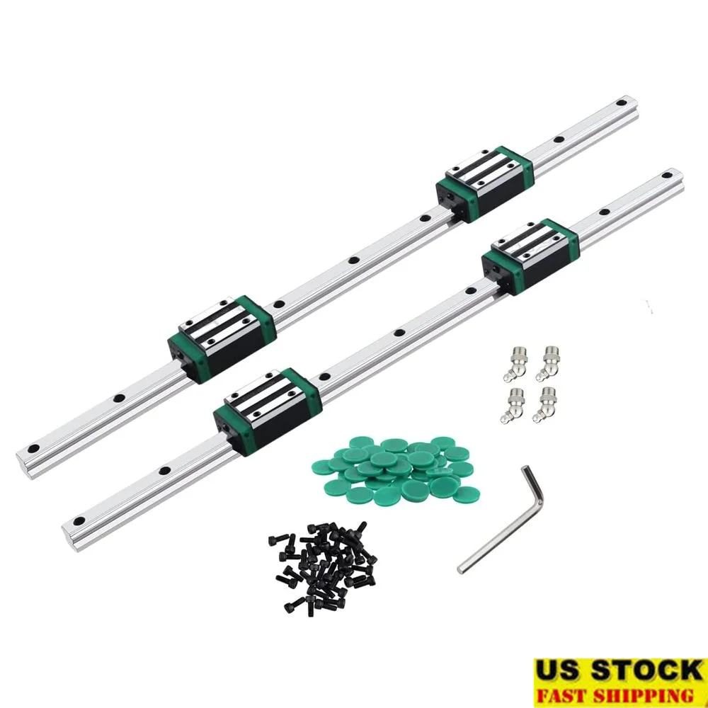 

HGR20 Linear Guide Rail 2PCS 600mm with 4PCS HGH20CA Carriage Slider Block High Precision Linear Motion System Durable Steel