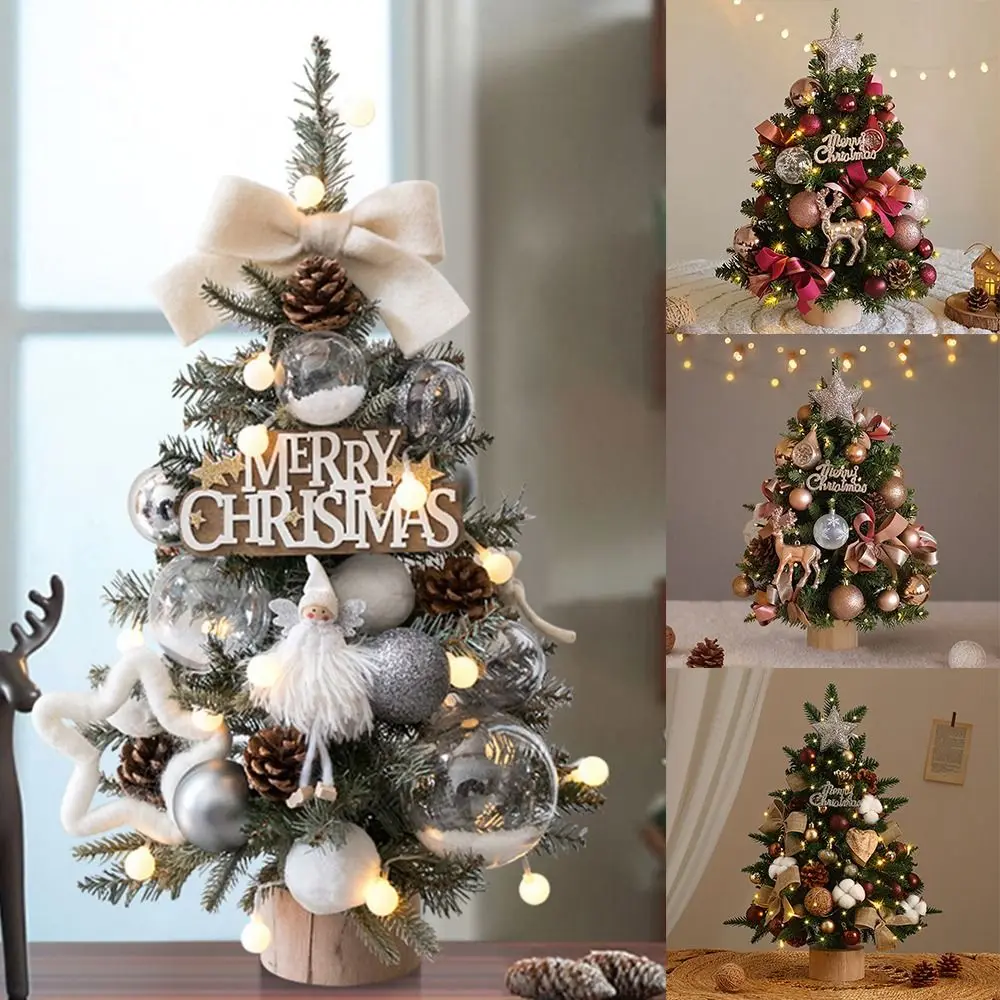 

45 см комплект рождественской елки «сделай сам», искусственная сосновая кукла-ангел, рождественская елка с подсветкой, сосновая ветка со светом, настольная рождественская елка